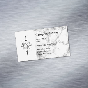 Mappen Classy Marble Leta efter fotomall Magnetiska Visitkort