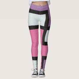 【mapper #2】幾何学 モダン レトロ 抽象画 leggings