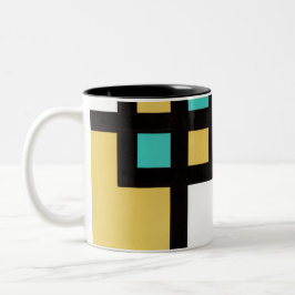 mapper ＃4 マグカップ 幾何学　抽象画　モダン　レトロ Två-Tonad mugg
