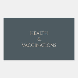 Mappetikett för Hunduppfödare Hälsa & Vaccinatione Rektangulärt Klistermärke