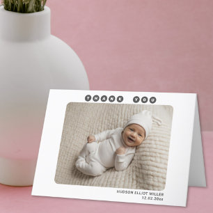 Mappkort för födelsemeddelande i baby Tack