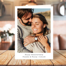 Mappkort för foto par Anpassningsbar på årsdagen