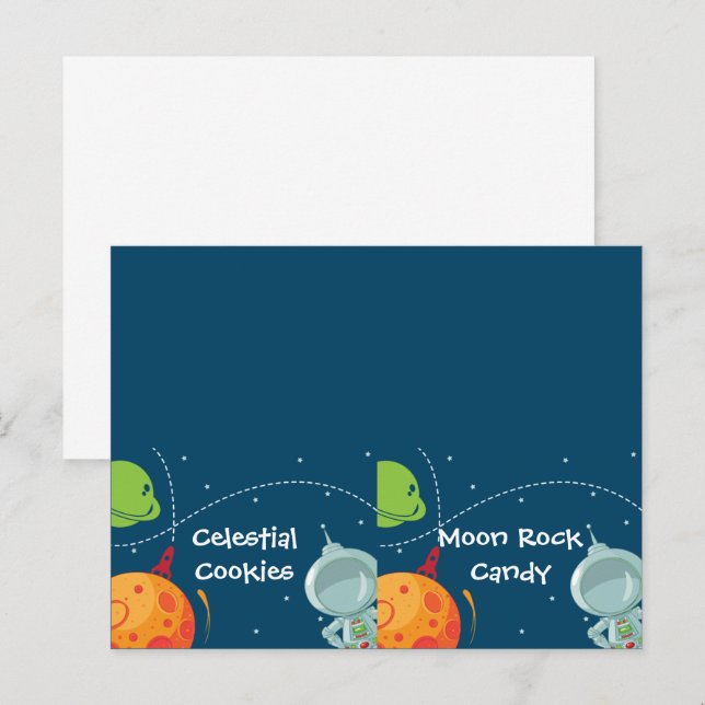 Mappkort för livsmedelsetikett för rymden vykort (Fram/baksida)