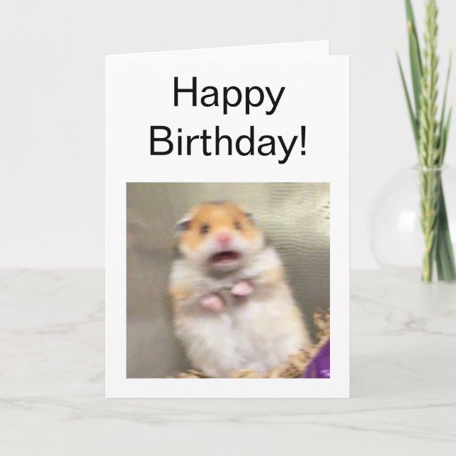 Mappkort Skrämt Hamster-nummer Kort (Framsida)