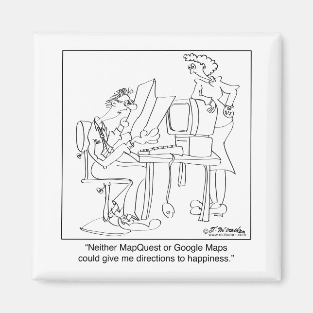 Mapquest Directions to Happiness Magnet (Framsidan)