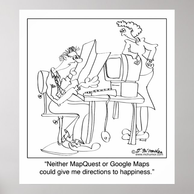 Mapquest Directions to Happiness Poster (Framsidan)