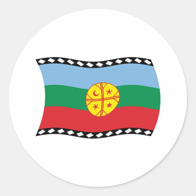 Mapuches Flagga Klistermärke (Framsida)