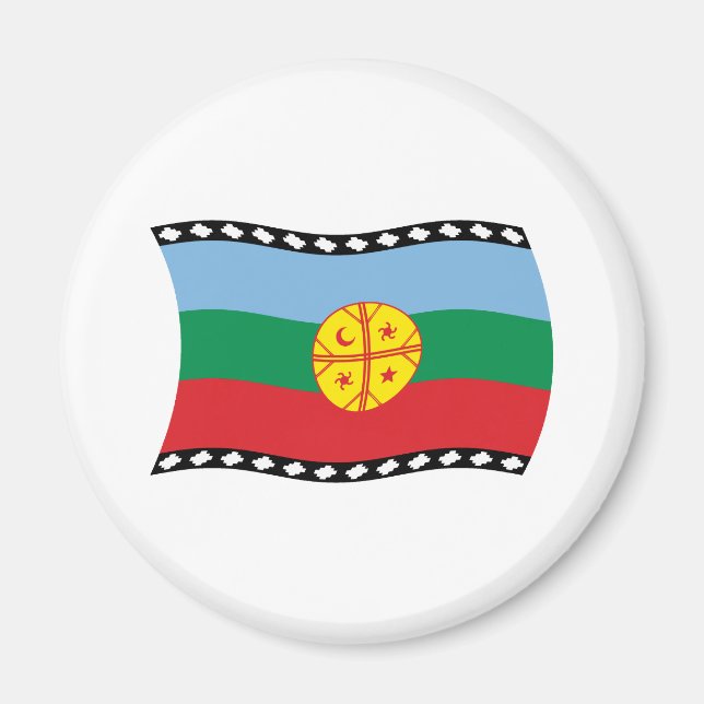Mapuches Flagga Magnet (Framsidan)