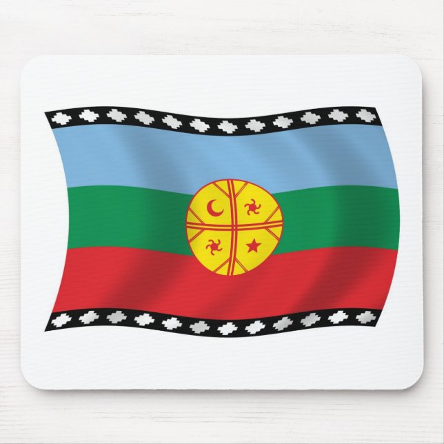 Mapuches Flagga Mousepad Musmatta (Framsidan)