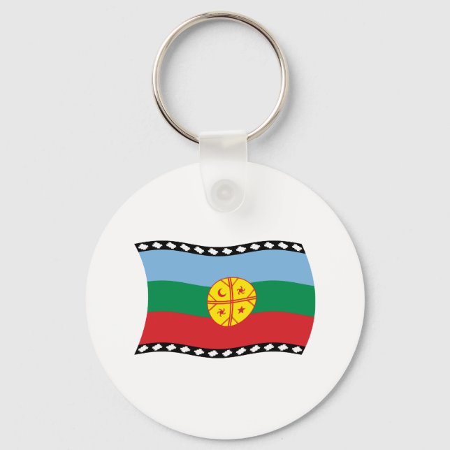 Mapuches Flagga Nyckelring (Framsida)