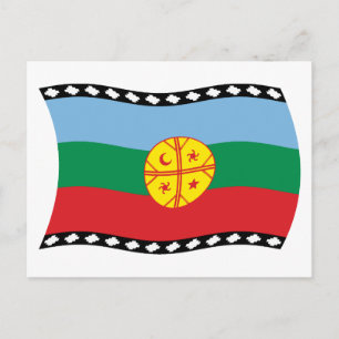 Mapuches Flagga Postkort Vykort