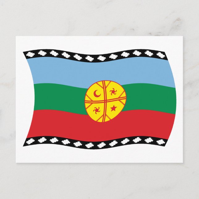 Mapuches Flagga Postkort Vykort (Framsida)