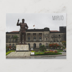 maputo city hall statue vykort