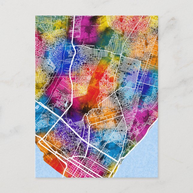 Maputo Mozambique City Karta Vykort (Framsida)