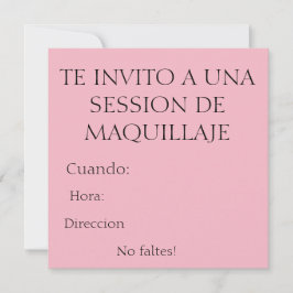 maquillaje secion inbjudningar