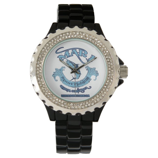 Mar1 Sport Fishing Classic Rhinestone Watch Armbandsur (Framsida)