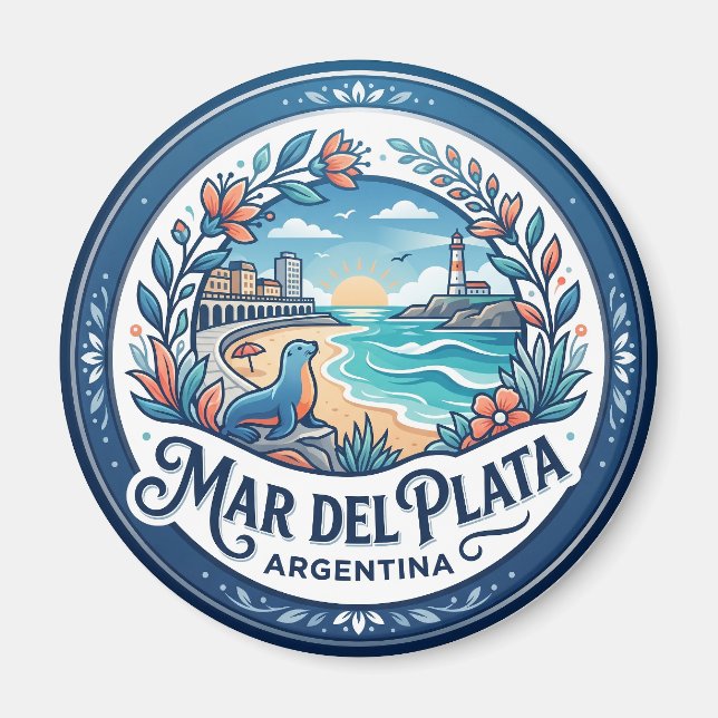 Mar del Plata Argentina Magnet (Framsidan)