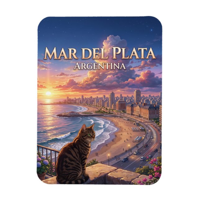 Mar del Plata Argentina Magnet (Vertikal)