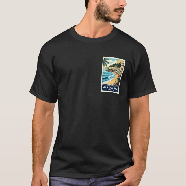 Mar del Plata Argentina Poster T Shirt (Framsida)