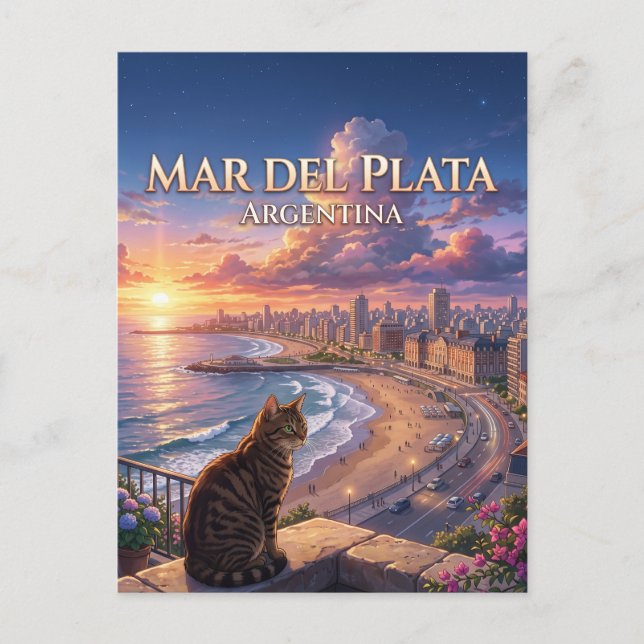 Mar del Plata Argentina Vykort (Framsida)