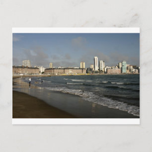 Mar del Plata stads- strand Argentina Vykort