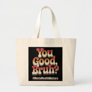 Mår du bra bror? Mental hälsa är viktigt Retro Vin Jumbo Tygkasse