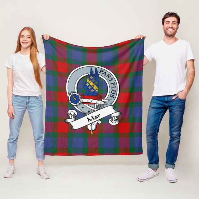 Mar Klansymbol Tartan Rutmönster Fleecefilt (På plats)