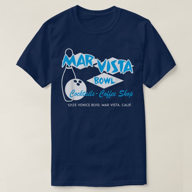 Mar Vista Bowl Cocktails Coffee Shop T Shirt (Design framsida)