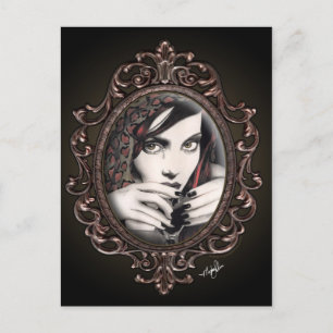 ’Mara’ Martini Tårar Gothic Fantasy Postcard Vykort