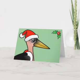 Marabou Stork Santa Helgkort