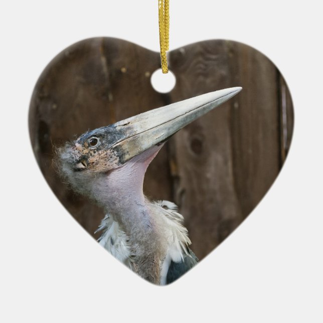 Marabustork Julgransprydnad Keramik (Framsidan)
