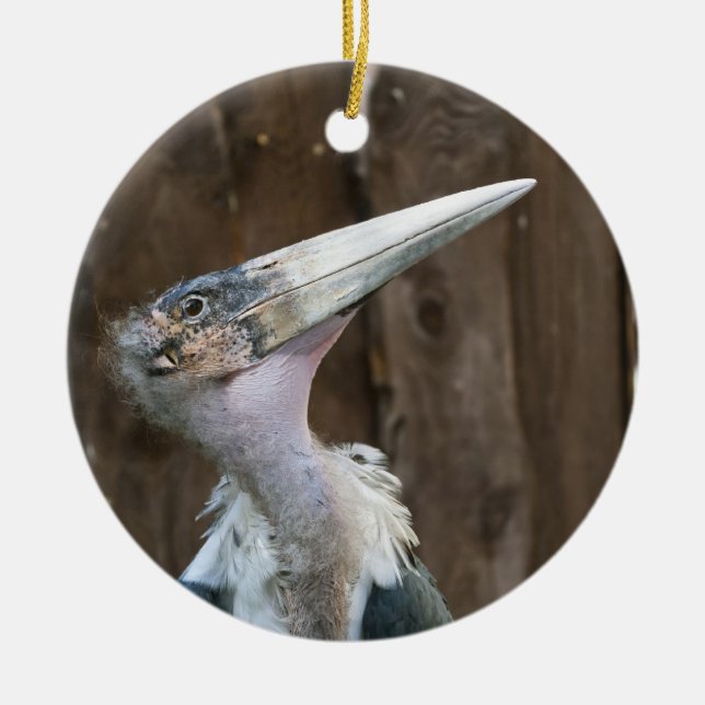 Marabustork Julgransprydnad Keramik (Framsidan)