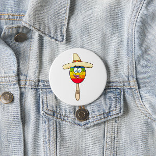 Maraca med sombrero Färgglad Fiesta Knapp