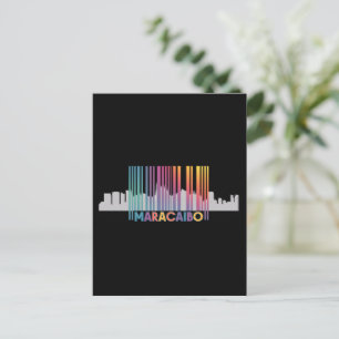Maracaibo City Barcode Art Latin Pride Vykort