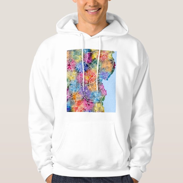 Maracaibo Venezuela City Map Hoodie (Framsida)
