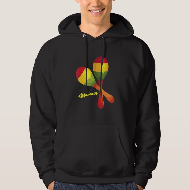Maracas Percussion Mexican Latin Music Rumba Shake Hoodie (Framsida)