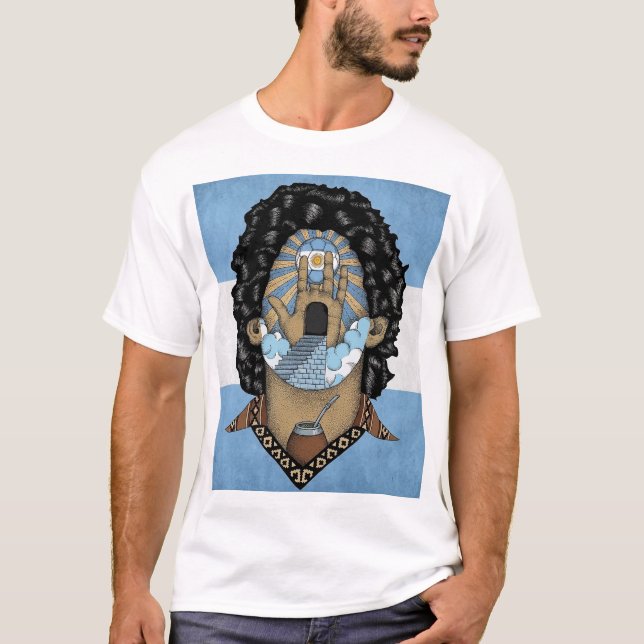 Maradona Argentina Fotboll Fan T Shirt (Framsida)