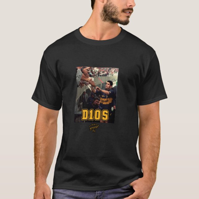 Maradona D10S Boca T Shirt (Framsida)