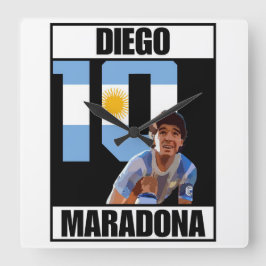 Maradona Fyrkantig Klocka