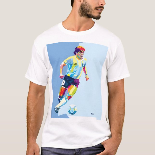 Maradona legendarisk fotbollsspelare  t shirt (Framsida)