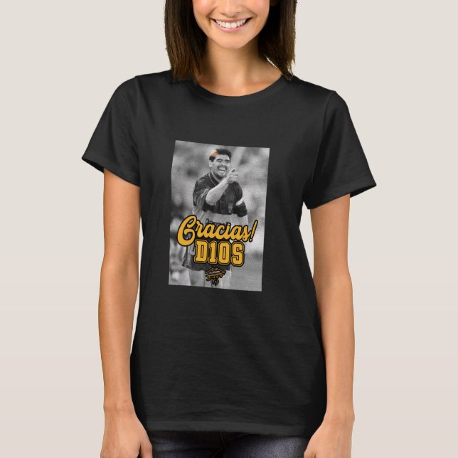 Maradona Tack D10S Boca T Shirt (Framsida)