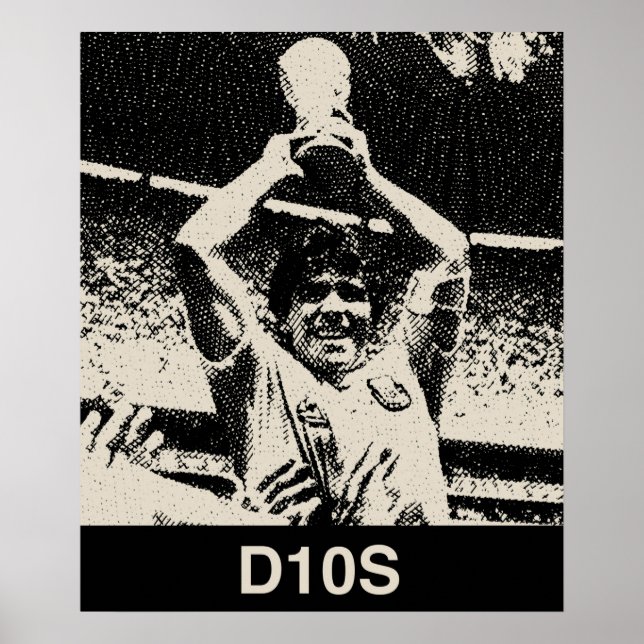 Maradona Vintage Porträtt Poster (Framsidan)