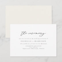MARAH Elegant Minimalist Bröllop Ceremony Infoga