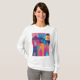 Marakech vackra moroccan City långärmad T Shirt