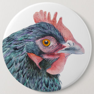 Maran Chicken Hen Watercolor Artwork Knapp