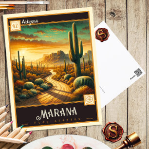 Marana, Arizona Postkort för Vintage Vykort
