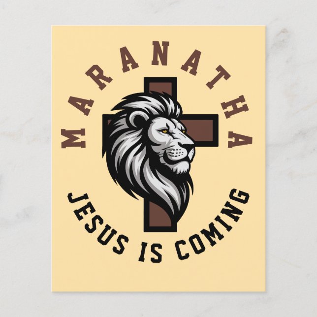 Maranatha Jesus kommer Flygblad (Framsidan)
