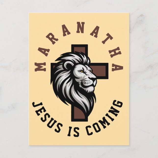 Maranatha Jesus kommer Vykort (Framsida)