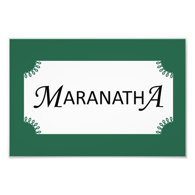 Maranatha! Kom Quickly, Lord Jesus Christian Fototryck (Framsidan)