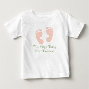Marathon Baby Rosa Footprint T-shirt